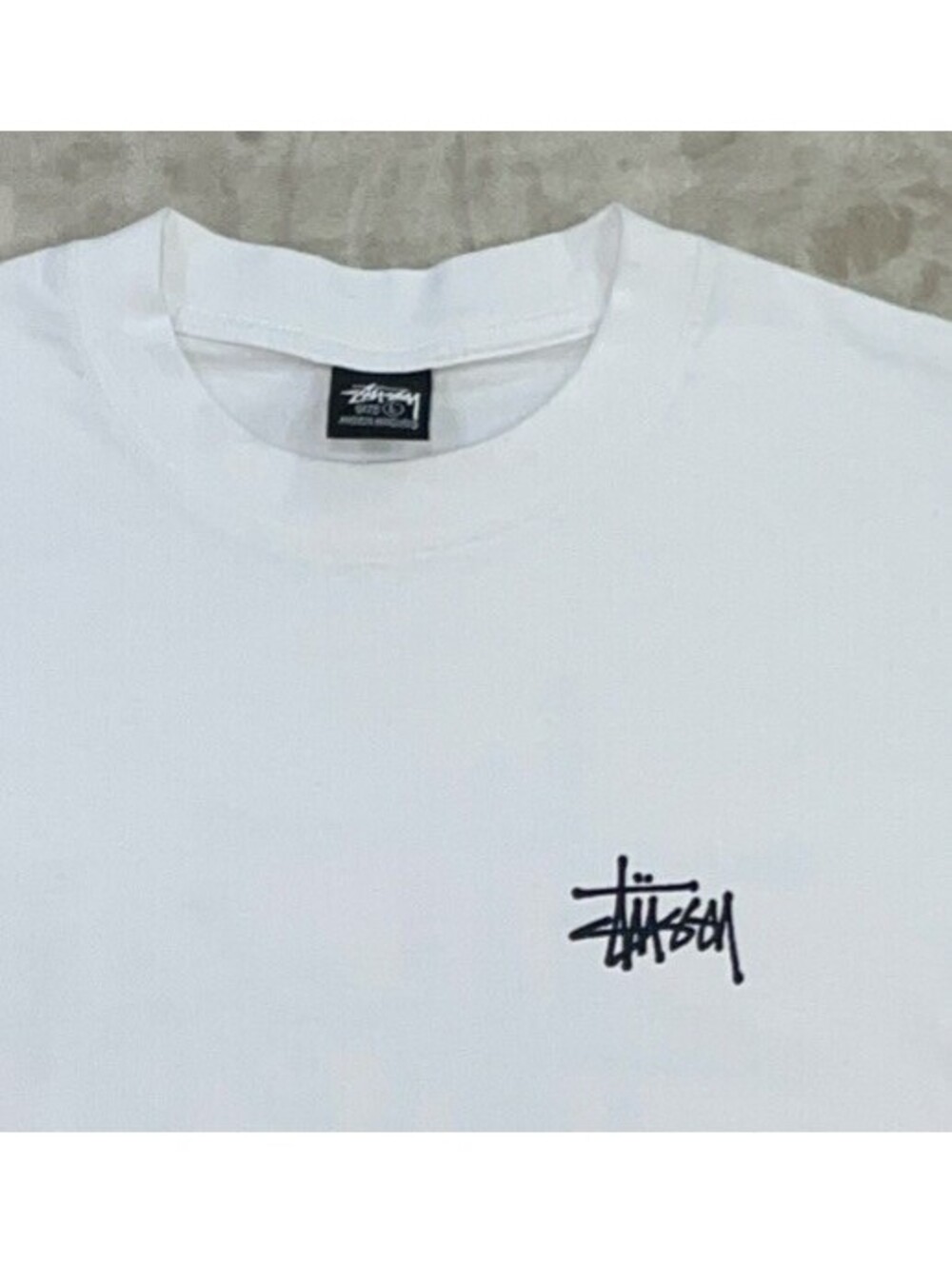 Stussy Basic Logo T-Shirt White Short Sleeve Graphic Tee Mens Large NEW NWOT - Picture 3 of 10